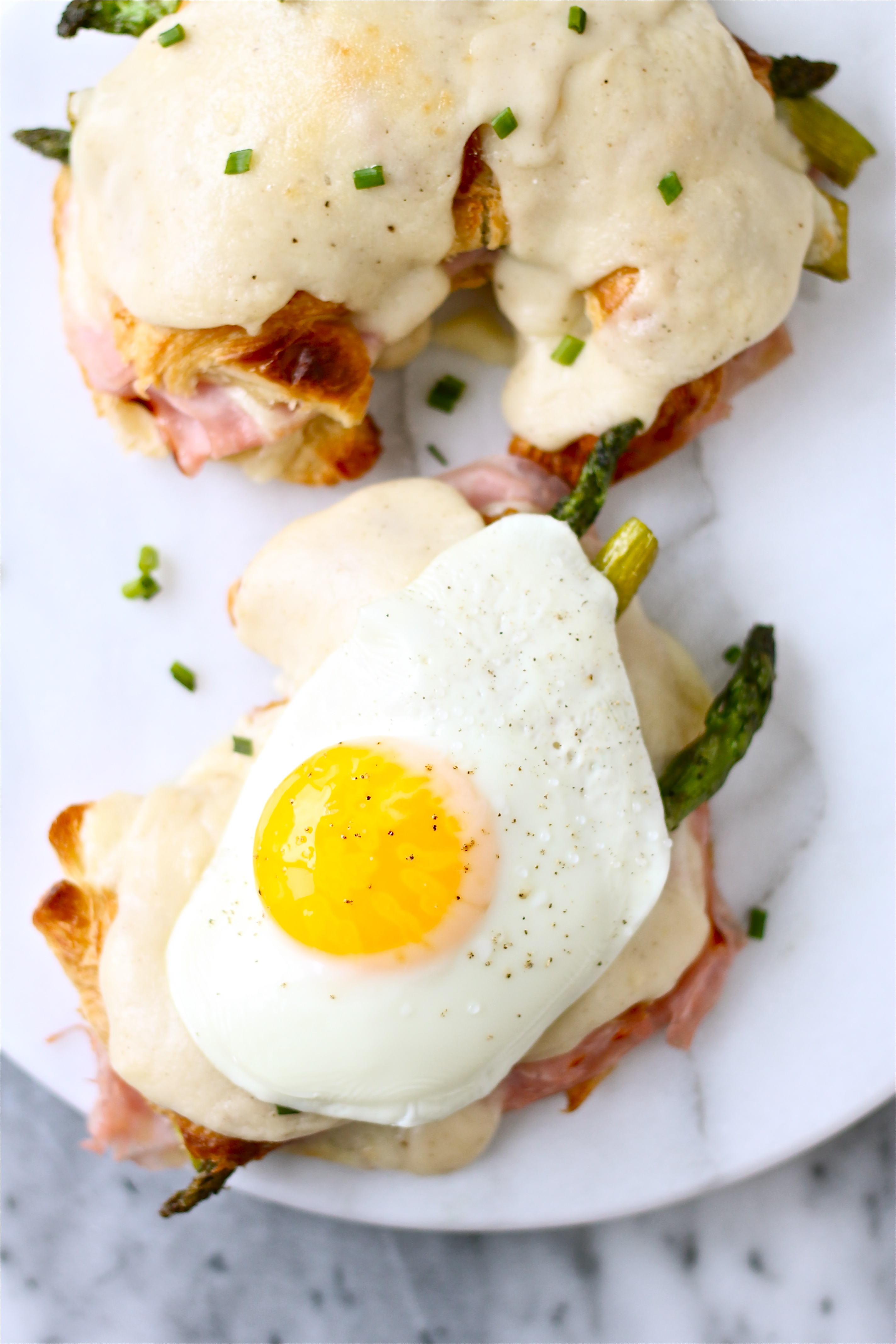 Croissant Croque Monsieur Sandwiches | Perpetually Hungry