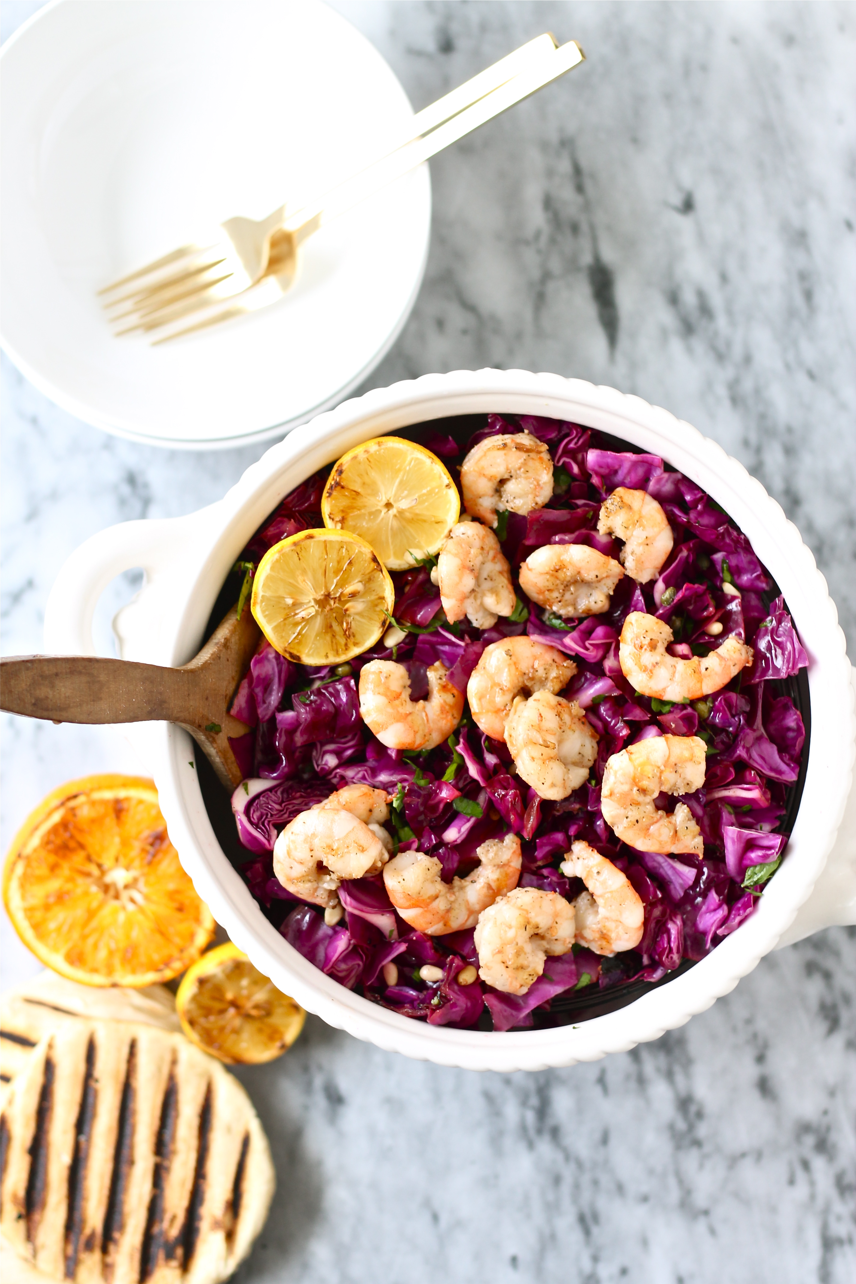 Grilled Shrimp And Radicchio Salad With Grilled Citrus Vinaigrette And ...