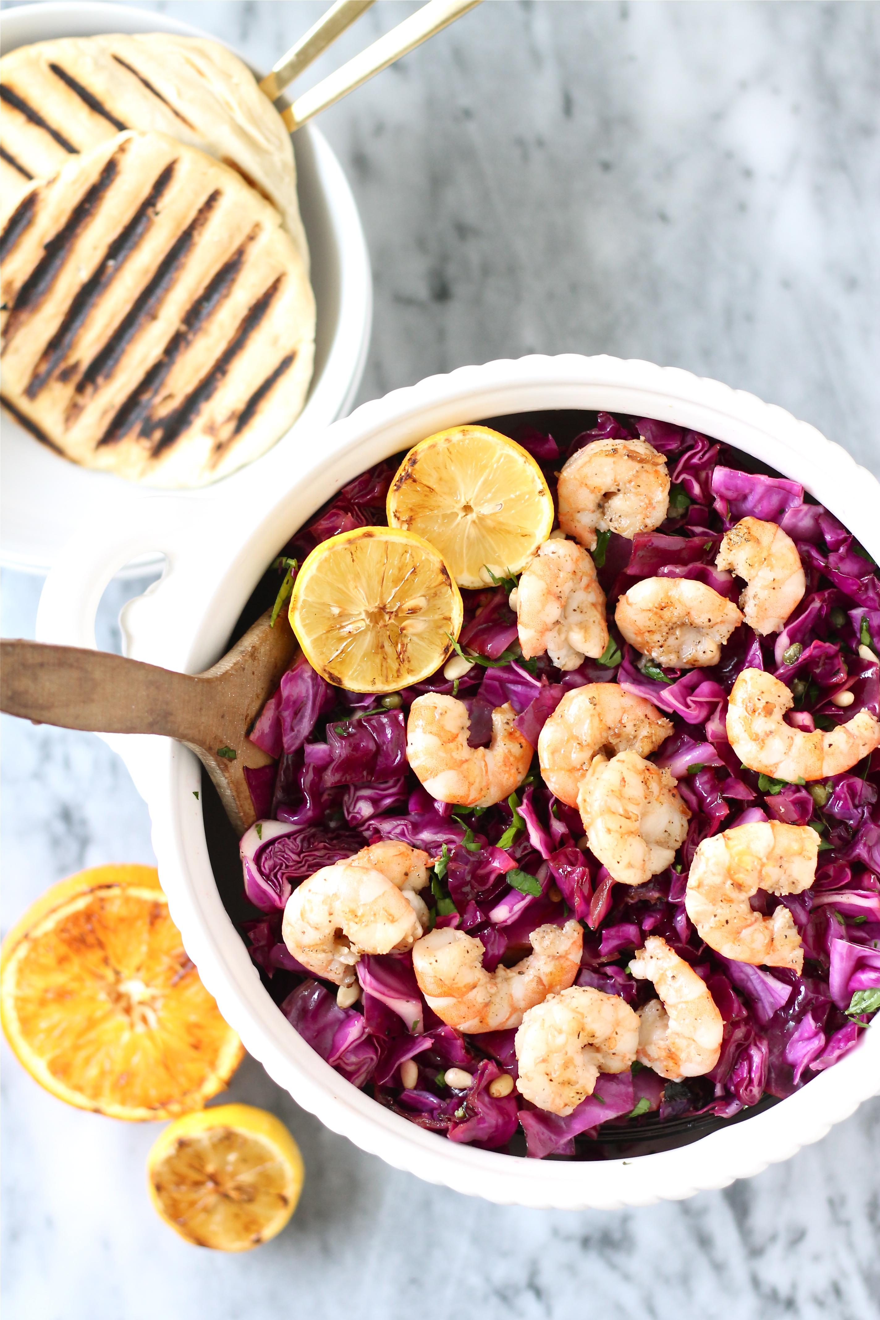 Grilled Shrimp And Radicchio Salad With Grilled Citrus Vinaigrette And ...