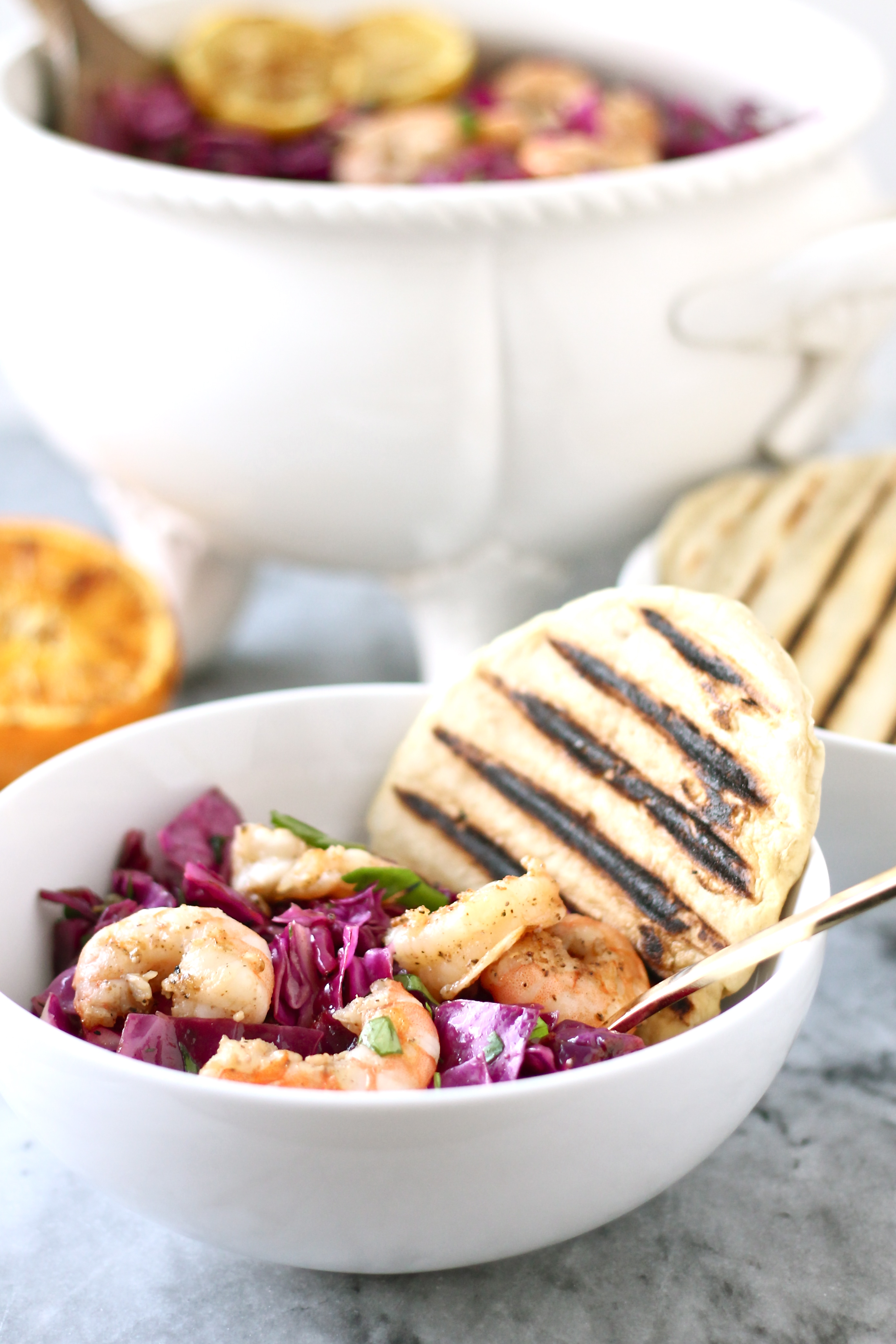 Grilled Shrimp And Radicchio Salad With Grilled Citrus Vinaigrette And ...